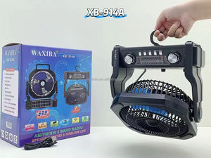 ELETREE-Ventilador BT multifunción recargable con energía solar <span class=keywords><strong>FmRadio</strong></span>, dispositivo de radio - Product Image 3