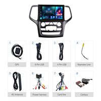 MeiHua-Reproductor multimedia de 9 pulgadas para coche, reproductor de DVD personalizado con Android, Ayuda de marcha atrás para Jeep Grand Cherokee