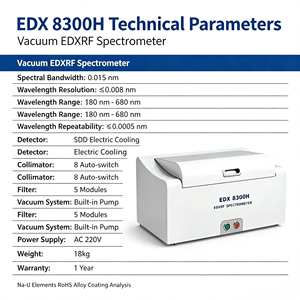 Spectromètre EDXRF sous vide EDX 8300H, analyseur de fluorescence X pour revêtements d'alliages RoHS - Product Image 3