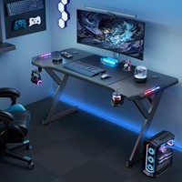 Bureau debout moderne de qualité supérieure pour bureau à domicile, bureau d'étude pour étudiants, LED, lumières RVB Table de jeu E-sports pour joueurs PC