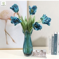 Fleurs de tulipe artificielles en soie et latex, aspect réaliste, pour centre de table, décoration de mariage, vente en gros
