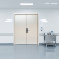 Porte coupe-feu en acier Yonking au design moderne, conforme aux normes UL, pour passage à fort trafic en milieu hospitalier