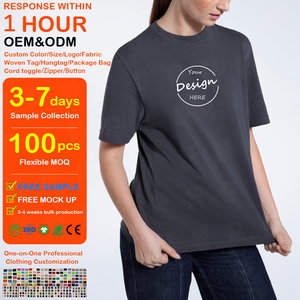 เสื้อยืดคอกลมผู้หญิงผ้าเจอร์ซีย์สีพื้นลำลองพิมพ์ลายตามสั่งขายส่ง OEM ป้ายคอเสื้อแบบกำหนดเอง ผ้าฝ้าย 100% - Product Image 1