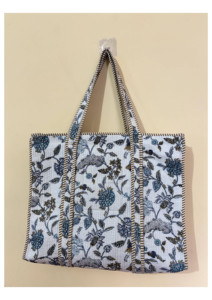 Sac fourre-tout matelassé en coton de haute qualité, ensemble de sacs personnalisés à imprimé floral, sac de marché, sac à bandoulière, prix de gros - Product Image 2
