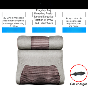Fabricantes al por mayor hogar coche cuerpo masajeador instrumento cuello lumbar hombro columna cervical masaje almohada - Product Image 4