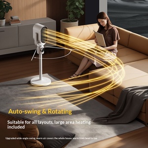 Indoor Space Warmer Modern White Portable Heater Adjustable Height Efficient Heating Home Office Heater - Product Image 3