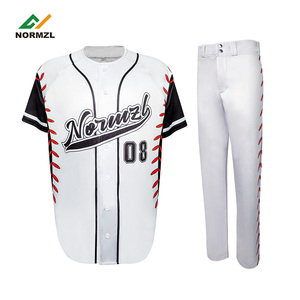 男子ユニフォーム新作ステッチアメリカ人野球ジャージーホワイト全チーム - Product Image 3