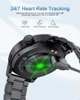 LIGE ST6 PRO Hombres Reloj Inteligente Android Llamada Impermeable Deporte Fitness Tracker Ritmo Cardíaco Presión Arterial Dispositivos Portátiles