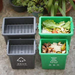 Portable Waste <b>Bin</b> 10L Rectangular Residual Waste Sorting Indoor Use - Product Image 2