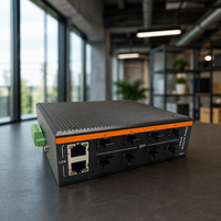 Switch Ethernet industriel 10 ports, 8 Gigabit SFP Fibre, 2 Gigabit RJ45, gestion WEB, ERPS, VLAN, QoS, rail DIN, DC12-57V
