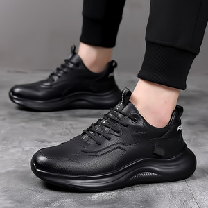 รองเท้าหนังลำลองผู้ชายสำหรับฤดูใบไม้ร่วง พื้นนุ่ม ส้นเตี้ย พื้นยาง รองเท้าสไตล์เดินเล่นสบายๆ - Product Image 2