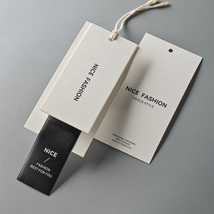 Tùy chỉnh-thực hiện giấy thân thiện với môi quần áo hangtags phong cách cơ bản cao cấp cảm thấy thanh lịch đơn giản cả hai người đàn ông phụ nữ làm sẵn thương hiệu nhãn - Product Image 4