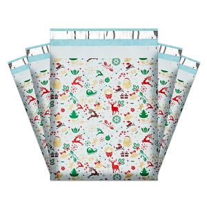 Venta al por mayor 50 unids/pack patrón de alce bolsas de correo postal de plástico Poly Mailer autosellado Mailer embalaje sobre mensajero bolsa exprés - Product Image 1