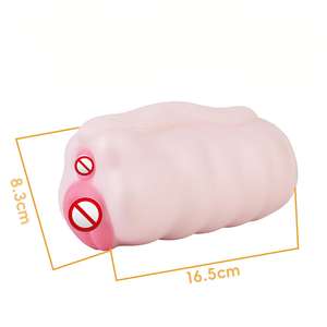 Siliconen Roze Dildo Handleiding Masturbator Zachte Dual Channel Volwassen Seks Gebruik Echte Vaginale Pop Voor Mannen - Product Image 1