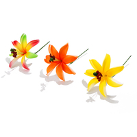 KOMI 10cm Décoration Hawaïenne Fleur d'oreille Frangipanier Artificielle Colorée en Mousse Souple Fleurs d'Hibiscus Séchées pour Femmes et Filles