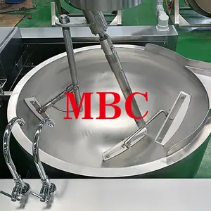 Electromagnetic Heating cooking Jacketed Kettle For Seasoning Sauce Chili Dipping Sauce