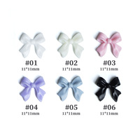 30 PCS/boîte Accessoires pour ongles en résine, nœud papillon, décoration d'ongles en ruban noir
