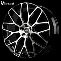 Viorock roda tempa: High - End SUV berfokus dua warna hitam-perak Multi - Spoke, 19-22 inci, 5*112/5*120/5*100/5*114.3