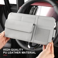 Organisateur universel multifonctionnel pour pare-soleil de voiture, pochette de rangement pour lunettes, cartes, billets, permis de conduire, accessoires intérieurs de voiture