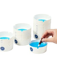 Cendrier jetable rond en résine avec logo personnalisé, sans lavage requis, pour la maison et le bureau, 25 pièces pour les fêtes