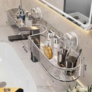 Étagère murale de salle de bain avec ventouse, design sans perçage, fonctionnalités de drainage, supports et étagères de rangement - Product Image 6