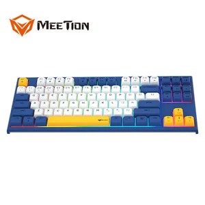 MEETION BTK010 keyboard and mouse gaming Mechanical Gaming Keyboard 87 Keys Win7/Win8/Win10/Vitas/XP Hotswap Switch rgb Mechanic