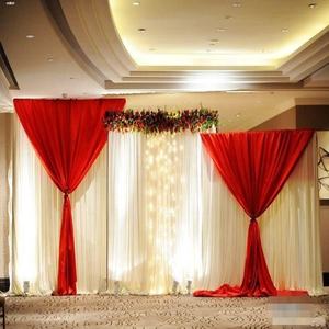 Wedding Backdrop Stand Adjustable Uprights Telescopic Slip Fit Upright 5-26ft Drape System Event - Product Image 1