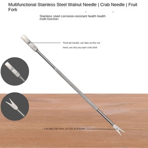 Forchetta Multifunzionale in Acciaio Inox <span class=keywords><strong>per</strong></span> Frutti di Mare, Carne Grigliata, Noci e Gadget da Cucina - Facile da <span class=keywords><strong>Pulire</strong></span> - Product Image 3