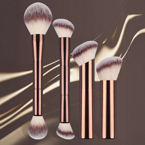 Ensemble de 20 pinceaux de maquillage personnalisés avec 2 houppettes, boîte magnétique, tubes en aluminium professionnels pour fond de teint et fard à paupières - Product Image 3