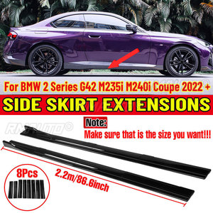 High Quality 2.2m Side Skirts Extension Rocker <b>Splitters</b> Diffuser Winglet Wings for BMW 2 Series G42 M235i M240i Coupe 2022 + - Product Image 1