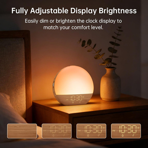 Réveil avec simulateur d'aube et machine à sons : lumière de réveil progressive avec simulation d'aube - machine à bruit blanc avec haut-parleur Bluetooth - Product Image 6