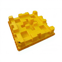 Palette anti-déversement industrielle robuste en plastique HUADU T92 Shandong, entrée 4 voies, charge dynamique 1,0t, simple face, pour produits chimiques