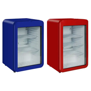 Retro <strong>Fridge</strong> Home Use Upright <strong>Tabletop</strong> Showcase Wholesale American Standard Glass Door Display <strong>Fridge</strong> - Product Image 1