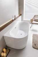 Baignoire carrée moderne autoportante en acrylique pour intérieur/extérieur, baignoire d'angle avec certification CUPC pour hôtels