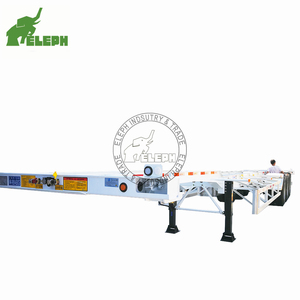 Remolque <span class=keywords><strong>de</strong></span> Plataforma <span class=keywords><strong>de</strong></span> Servicio Pesado <span class=keywords><strong>de</strong></span> 2 Ejes, 40 Toneladas, Tipo Esqueleto para <span class=keywords><strong>Contenedores</strong></span>, Chasis Portuario - Product Image 3