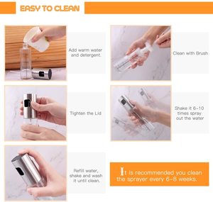 Bouteille pulvérisateur d'huile de cuisine 100 ml, bouteille en verre avec couvercle en acier inoxydable, distributeur d'huile, outil de cuisson pour grillades et barbecue - Product Image 3