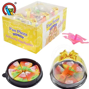 Novel package pizza halal pizza gummy candy with toys
