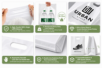 Sacs personnalisés en plastique dépoli découpés à la forme avec poignée, sacs de luxe imprimés pour le commerce de détail, pochettes d'emballage pour vêtements, sacs pour boutiques de mode