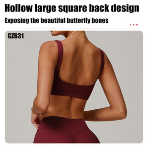 Hot Sexy Áo ngực thể thao đẹp trở lại đồ lót chạy chặt chẽ thể thao Crop Tank Tops cổ vuông của phụ nữ liền mạch Thanh Niên Yoga áo ngực - Product Image 3