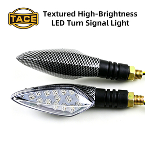 Intermitentes LED de 12V para motocicleta, luces indicadoras modificadas de fibra de carbono con diseño de serpiente para motocicletas de cross y de calle - Product Image 6
