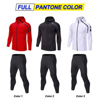 Ensemble de survêtement d'entraînement coupe-vent et respirant, personnalisable, unisexe, avec logo sur mesure pour hommes – Vente chaude
