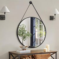 Luxe de qualité supérieure fait à la main directement du fabricant | Miroir mural moderne et élégant avec cadre noir pour salon salle de bain