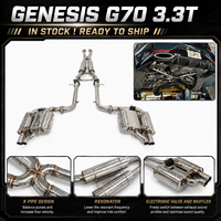 Système d'échappement ING en stock, prêt à être expédié pour Genesis G70 3.3T, en acier inoxydable 304, silencieux arrière avec valves, pièces de performance automobile