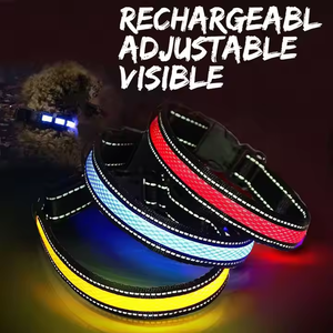<span class=keywords><strong>Collar</strong></span> de perro con luces intermitentes LED ajustables <span class=keywords><strong>Collar</strong></span> de seguridad con luz brillante ligero y recargable - Product Image 2