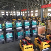 Sinomach CNCMC marque TR006 600kg marche derrière Double tambour asphalte vibrant compacteur à béton Machine Mini rouleau compresseur
