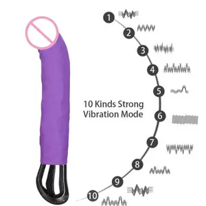 Chargeable Sex Toy Penis Vibrator Dildo 8.4 Inch Nipple Vibrating Dildo Vibrator For Women