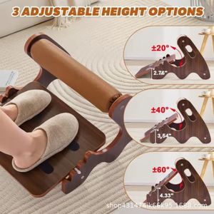 Wooden <b>office</b> <b>desk</b> footrest, balance foot pedal, wooden <b>adjustable</b> foot swing and stretching board - Product Image 4