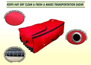 Échantillon gratuit, sac de stockage de foin sec pour chevaux en gros, sac de stockage de foin sec suspendu, poreux, de haute qualité, durable, portable, pour l'extérieur - Product Image 5