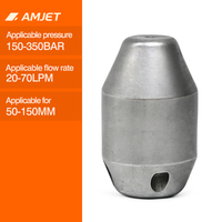 Buse de nettoyage de canalisation AMJET 1/4 3/8 1/2 pouce, buse de canalisation à glissière, 20-70 lpm, nettoyeur haute pression, buse de canalisation pour le nettoyage commercial