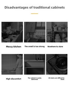 Mobile da Cucina Modulare per Esterni in Acciaio Inox 304 con Fornello Integrato e Armadietto Portaoggetti, Design Semplice per Piccole Abitazioni Personalizzate - Product Image 2